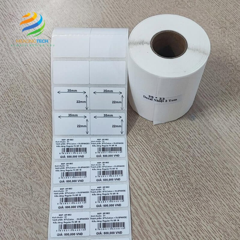 Mua bán giấy in mã vạch 2 tem 35x22: giá rẻ